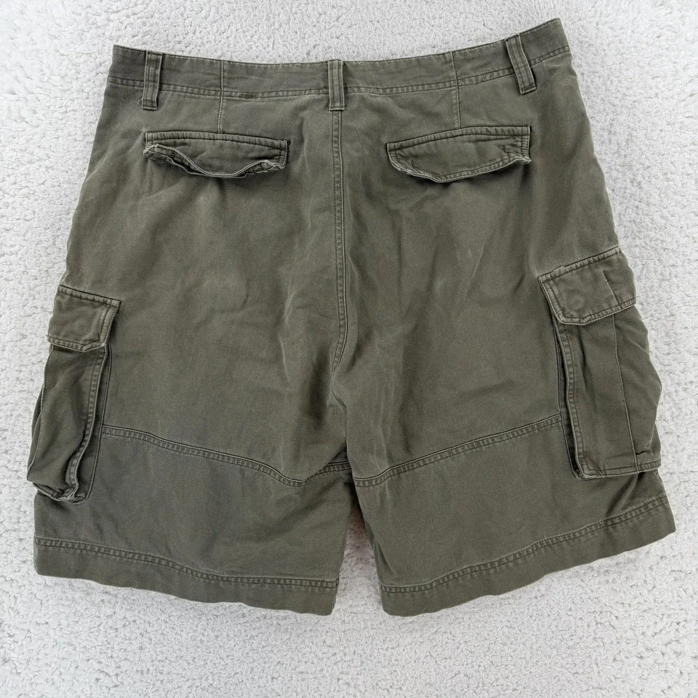 Ocean Pacific Cargo Shorts Mens 36 Green Cotton Canvas Y2K Hiking Utility VTG